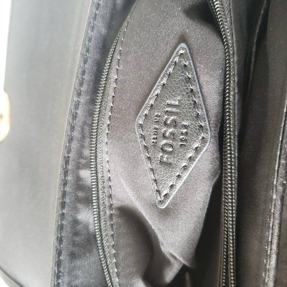 Fossil Purse Leather Jasmin Flap Crossbody Bag Black - Picture 10 of 13